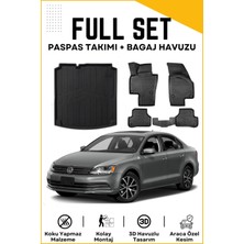 Volkswagen Jetta 2012-2013-2014-2015 Cepsiz Model Birebir Uyumlu Bagaj Havuzu+Paspas Seti