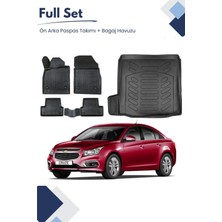 Chevrolet Cruze Sedan 2014-2015-2016 Model Tam Uyumlu Paspas+Tek Kulak Bagaj Havuzu Seti