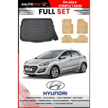 Hyundai I30 Ince Stepne 2013 Model 4d Bagaj ve Pro Serisi Havuzlu Bej Paspas Takımı