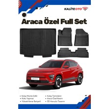 Hyundai Kona Elektrikli 2024 Model Yumuşak Paspas+Alt Bagaj Havuzu Seti