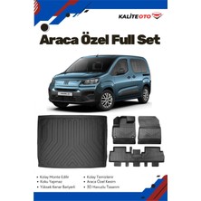 Fiat Doblo Seperatörlü 2023-2024-2025 Model Yumuşak Paspas+Bagaj Havuzu Seti