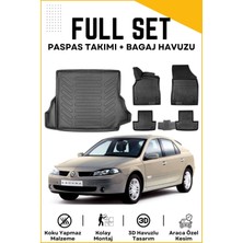 Renault Laguna 2002-2003-2004-2005-2006-2007-2008-2009 Model Birebir Uyumlu Bagaj Havuzu+Paspas Seti
