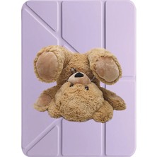 Adasena Ipad 7. 8. 9. Nesil 10.2" Kılıf Uyku Modlu Kalem Bölmeli Kalıcı Baskı Peluş Ayı