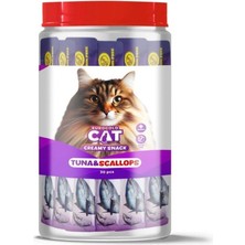 Eurogold Cat Creamy Ton - Deniz Tarağı Sıvı Kedi Ödül Maması  30X15GR