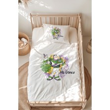 Lilabio %100 Pamuk Isme Özel Isimli Montessori Yatak Nevresim Takımı (100X200 Cm) Toy Story Buzz