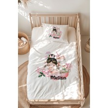 Lilabio %100 Pamuk Isme Özel Isimli Montessori Yatak Nevresim Takımı (100X200 Cm) Unicorn