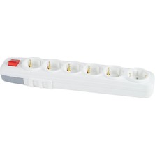 İNWATT 6 Lı Topraklı Anahtarlı Grup Priz Klemens Lara