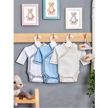 Eze Home 3’lü Bebek Zıbın Seti – %100 Pamuk, Yandan Çıtçıtlı