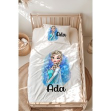 Lilabio %100 Pamuk Isme Özel Isimli Montessori Yatak Nevresim Takımı (100X200 Cm) Elsa