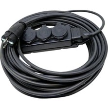 İNWATT Kablo Siyah 3 Lü Uzatma Kablosu 3x1,5 mm Ttr Topraklı 30 Metre Seyyar Kablo