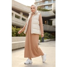 Sefa Merve Büyük Beden Iki Iplik Spor Elbise 12026-01 Bej