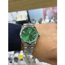 Tom Jones Erkek Kol SAATI%100 Orjinal Paslanmaz Çelik Kordon Yeşil Kadran