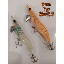 Hobimexpress Kalamar Zokası # 2.5 Efsane Avcı 9 cm 7 gr - Full Uv Glow - 2 Adet