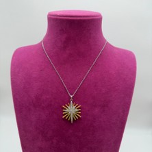 Mare Accessories Iki Renkli Kutup Yıldızı Çelik Kolye - Altın ve Gümüş Renk