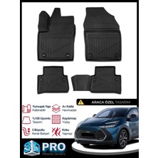 Rich Oto Paspas Toyota C-Hr 3D Havuzlu Paspas 2023 2024 2025 2026 Model Kokusuz