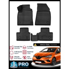 Rich Oto Paspas Renault Clio 5 3D Havuzlu Paspas 2019 2020 2021 2022 2023 2024 2025 Model Kokusuz