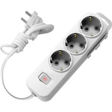 İNWATT 20 Metre Üçlü Topraklı Anahtarlı Uzatma Kablosu / Seyyar / 3lü Ara Kablo Çocuk Korumalı