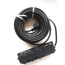 İNWATT 10 Metre Üçlü Kauçuk Uzatma Seyyar Kablo 3x2.5 Tam Kesit Kaliteli Kablo