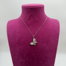 Mare Accessories Gümüş Renk Çelik Kelebek Figürlü Kolye