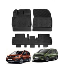 Rich Oto Paspas Peugeot Rifter 3D Havuzlu Paspas 2019 2020 2021 2022 2023 2024 2025 2026 Model Allure Gt