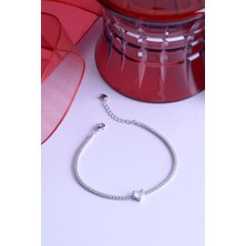 Innuendo Jewelry 925 Ayar Gümüş Kalpli Bileklik