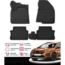 Rich Oto Paspas Dacia Jogger 3D Havuzlu Paspas 2022 2023 2024 2025 Model Kokusuz