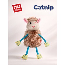 GiGwi Catnip Hazneli Kuzu Peluş Kedi Oyuncağı - Yedek Catnip Paketli