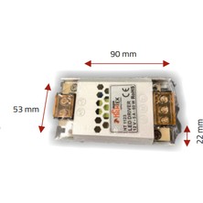 LUXURY,12V 5A Ultra Slim Kasa Metal Adaptör, LED Trafosu
