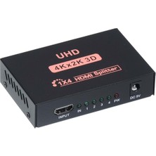 Tunex Luxury,4'li 4K HDMI Splitter (Çogaltıcı)  ,1/4 HDMI Splitter