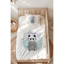 Lilabio %100 Pamuk Isme Özel Isimli Montessori Yatak Nevresim Takımı (100X200 Cm) Alper