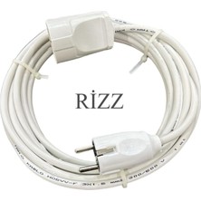 İNWATT 45 Metre Tekli Beyaz Renk 3x1,5 mm Cca Ttr Topraklı Kauçuk Seyyar Elektrik Kablosu