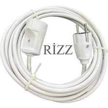 İNWATT 4 Metre Tekli Beyaz Renk 3x2,5 mm Cca Ttr  Topraklı Seyyar Elektrik Kablosu
