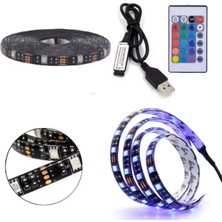 Luxury,5 Metre Uzaktan Kumandalı USB 5V LED Aydınlatmalı Tv Arkası LED