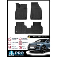 Rich Oto Paspas Audi Q4 E-Tron 3D Havuzlu Paspas 2021 2022 2023 2024 2025 2026 Model Kokusuz