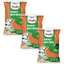 Yayla Ithal Kırmızı Mercimek 2 kg X3