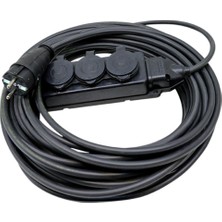 İNWATT 40MT Siyah Kauçuk 3x1.5 Ttr Ex-Proff 3 Lü Uzatma Seyyar