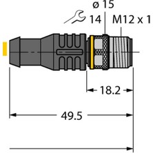 Turck 6626046 WKC4.4T-P7X3-5-RSC4.4T/TXL