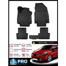 Rich Oto Paspas Renault Clio 4 3D Havuzlu Paspas 2013 2014 2015 2016 2017 2018 Model Kokusuz