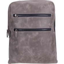 Gp Iguana Hidden Castle Deri Sırt Çantası Antik Gri