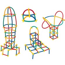 abnturk 180 Bambu Çubuk + 120 Bağlantı Aparatı 300 Parçalık Eğitici Öğretici Bambu Gelişim Çubukları