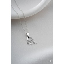 Two Arts Kadın 925 Ayar Gümüş Iç Içe Kalp Kolye | 925 Gümüş