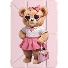Adasena Ipad 7. 8. 9. Nesil 10.2" Kılıf Uyku Modlu Kalem Bölmeli Kalıcı Baskı Miss Teddy