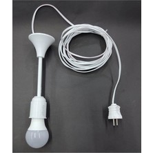 İNWATT 50 Metre 2x0.75 Kablolu Fişli Duylu Ampül Dahil Seyyar Lamba Uzatma Kablolu Tak Çalıştır Tamir Işığı