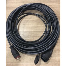 İNWATT Tekli Seyyar Uzatma Çim Biçme Makine Kablosu Kauçuklu Fiş 5 Metre