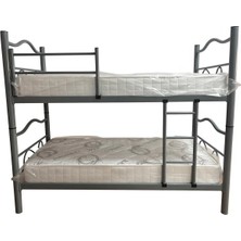 Bademli Halı Bademli Mobilya Metal Ranza Yataklı 90X190 Merdivenli Ayrılabilir Karyolalı