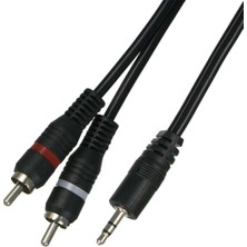 Luxury,tunex 3,5 mm Erkek 2 x Rca Erkek 1,5 mt Kablo
