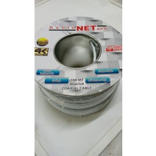 İNWATT Anten Tv Kablosu 100 Metre Rg6 U4 Full Hd 1080P 4K Ultra Hd Coaxıal Cable