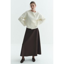 Merve Gültekin Ince Kapitone Mevsimlik Ceket Krem