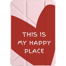 Adasena Ipad 7. 8. 9. Nesil 10.2" Kılıf Uyku Modlu Kalem Bölmeli Kalıcı Baskı Happy Place