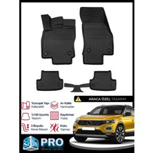 Rich Oto Paspas Vw T-Roc 3D Havuzlu Paspas 2018 2019 2020 2021 2022 2023 2024 2025 Model Kokusuz